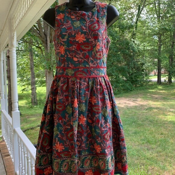 Adelyn Rae Dresses & Skirts - Anthropologie Needlepoint Garden Dress by Adelyn Rae embroidered Size 4 NWT